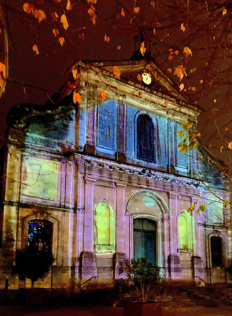 Mapping sur l'église de Castillon